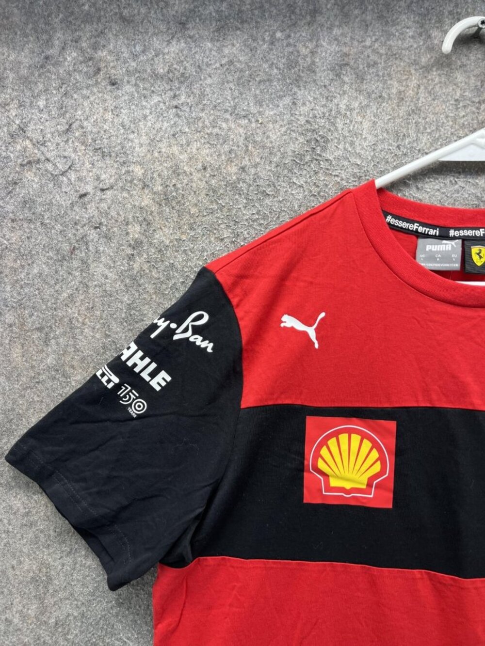 Puma Ferrari Shirt Mens Large Red Formula One Ferrari SF Team Tee Scuderia - Picture 8 of 12